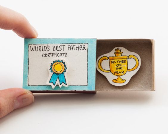 DIY caja de cerillas_worlds best father certificate